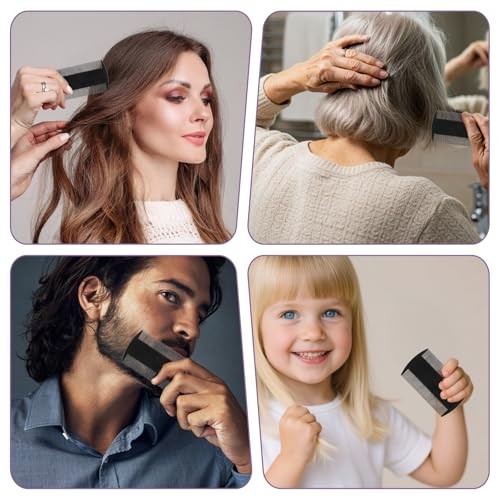 5 Pack 3.5" Double-Sided Pocket Comb, Mustache 2 Sides Combs, Dandruff Removal