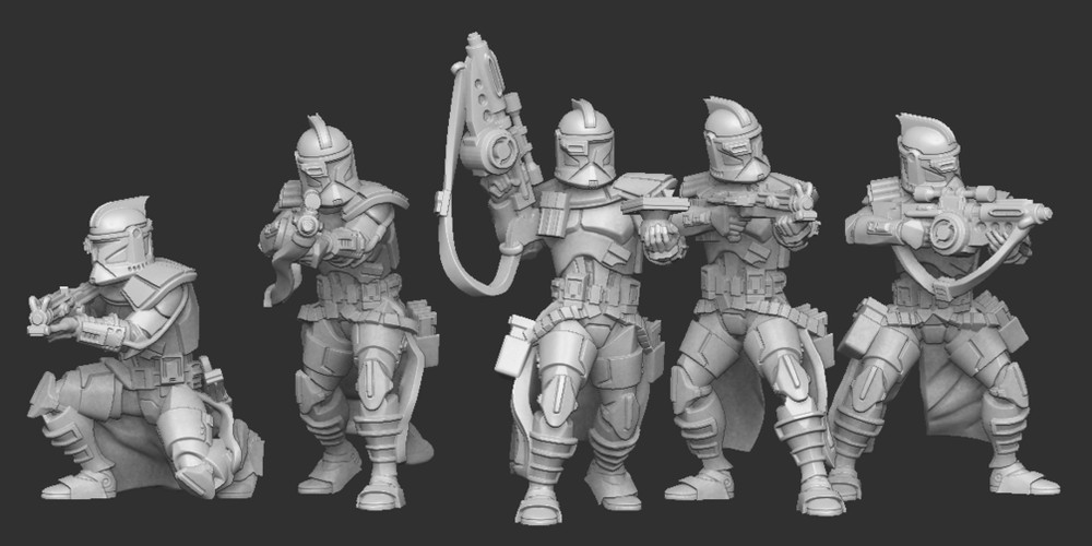 Star Wars Legion - Alpha ARC Squad (5) 3D Resin Printed Unit