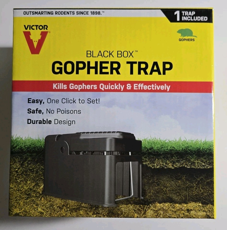 3 Pack Victor Black Box Gopher Trap Easy Safe Durable Reusable