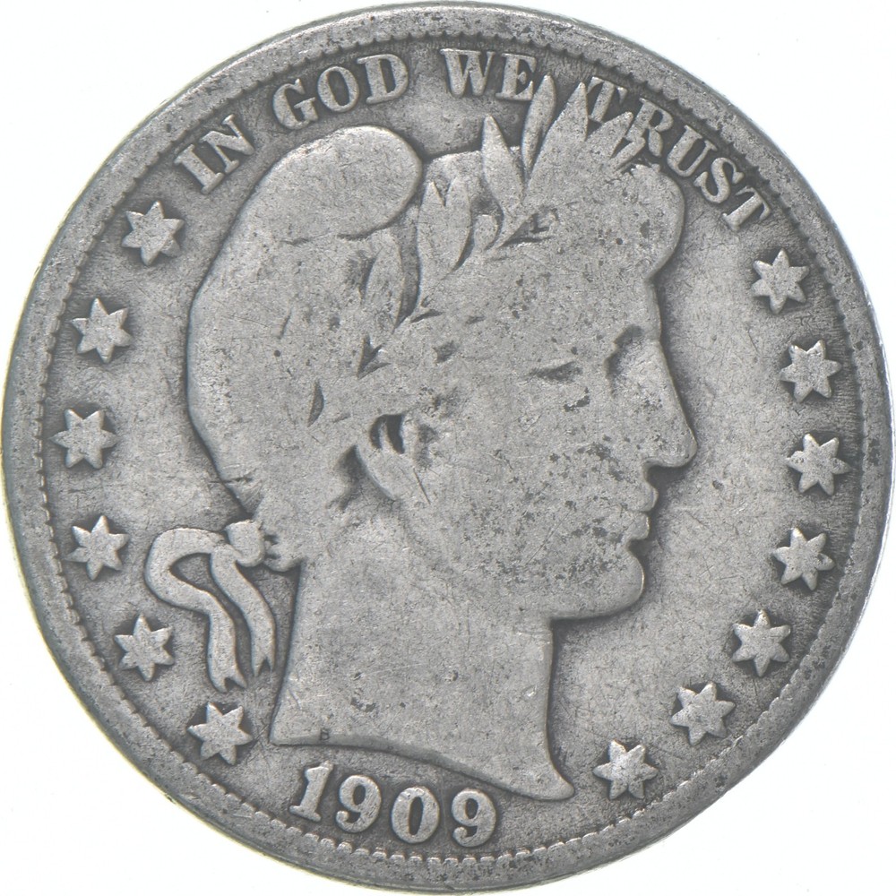 1909-O Barber Half Dollar Average Circ