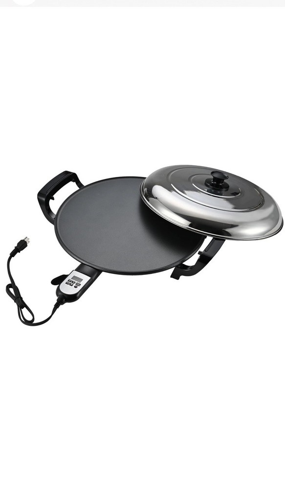 18.5" Ethiopian Injera Maker Mitad (Mogogo) Electric Griddle Adjustable Tempera