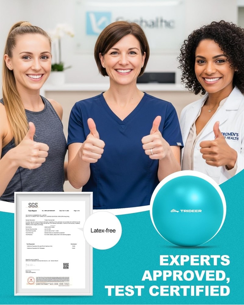High-Quality 9-Inch Exercise Ball with Quick Pump - Perfect for Core Training