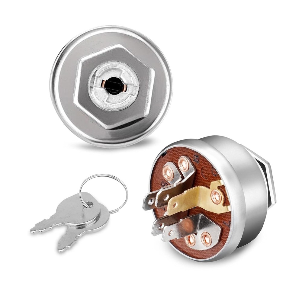Ignition Switch with 2 Keys for Hustler 045898, Exmark 1-543070
