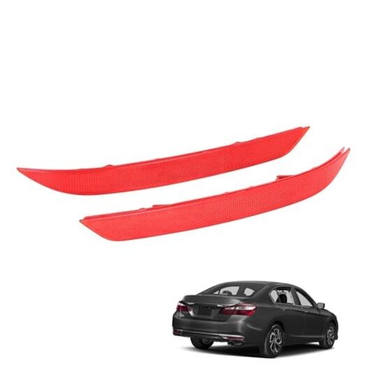 2Pc Rear Left & Right Bumper Reflector Set Replacement for Accord 2016-2017