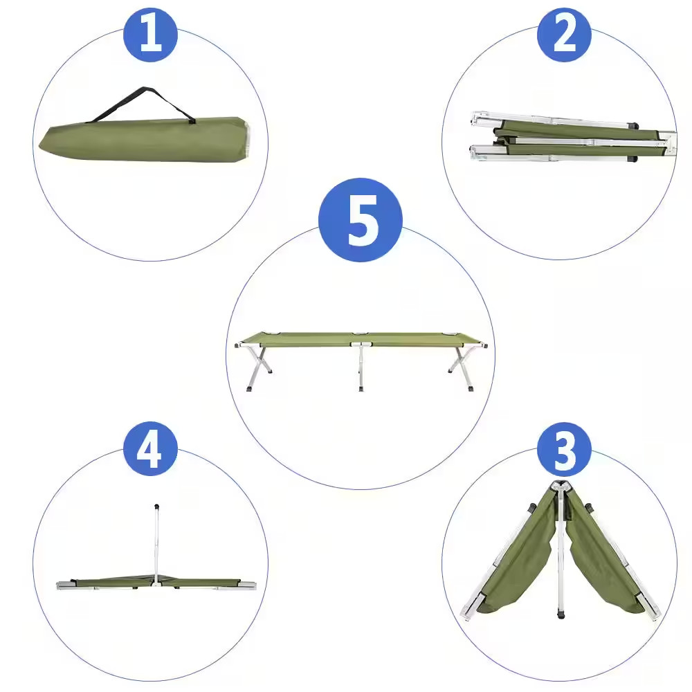74 In. Portable Folding Camping Cot
