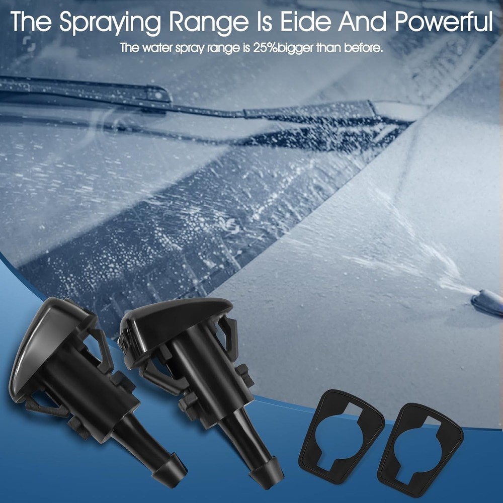 2 PCS Front Windshield Washer Nozzles Premium Spray Jet Replacement for Chrysler