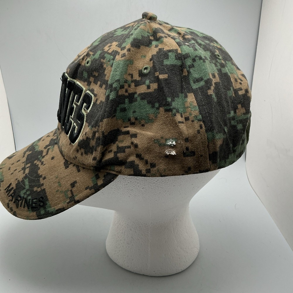 US Marines Embroidered Camo Adjustable Rothco Hat 100% Cotton