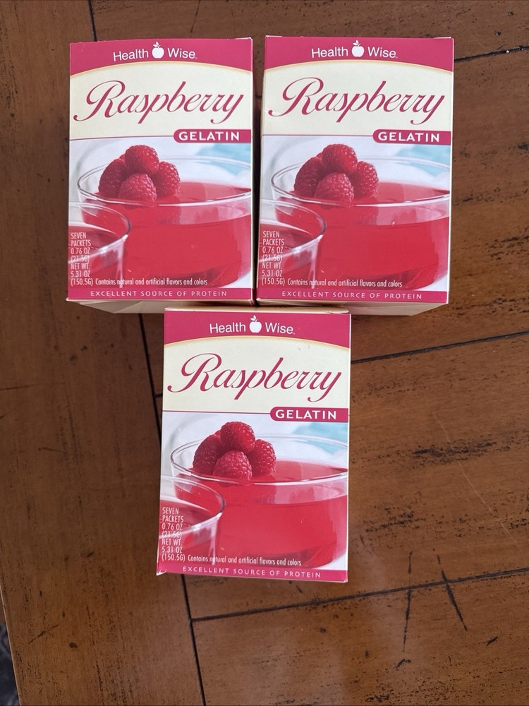HealthWise High Protein Raspberry Gelatin (3 Boxes)