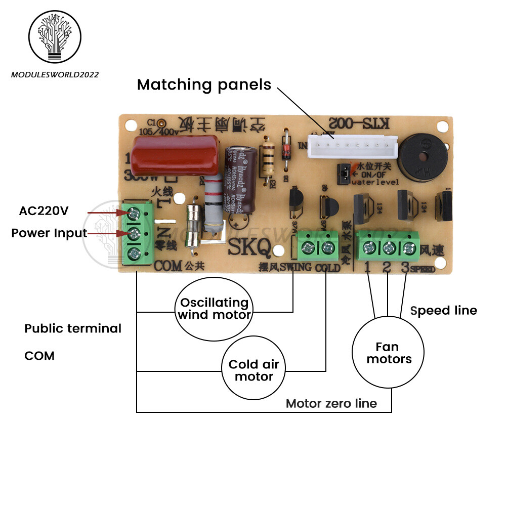 300W Air Conditioning Fan Circuit Board Universal Control Module+Remote Control