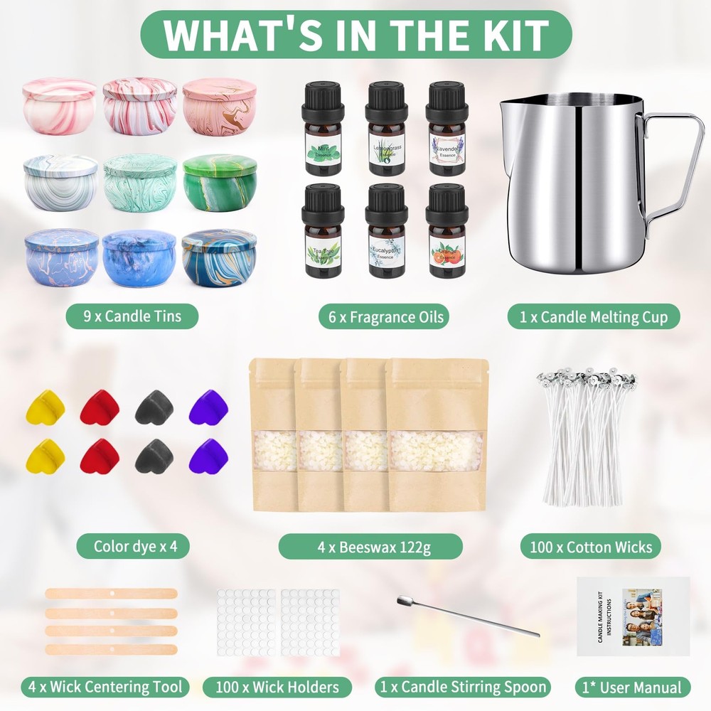 SUPERSUN Candle Making Kit for Adults, DIY Medium, Colorful