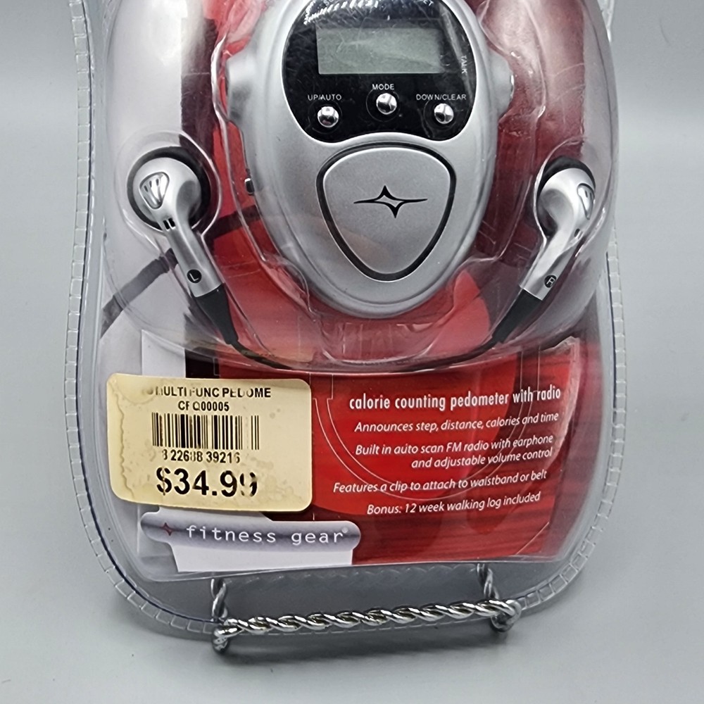 Fitness Gear Multi-Function FM RADIO PEDOMETER NEW SEALED