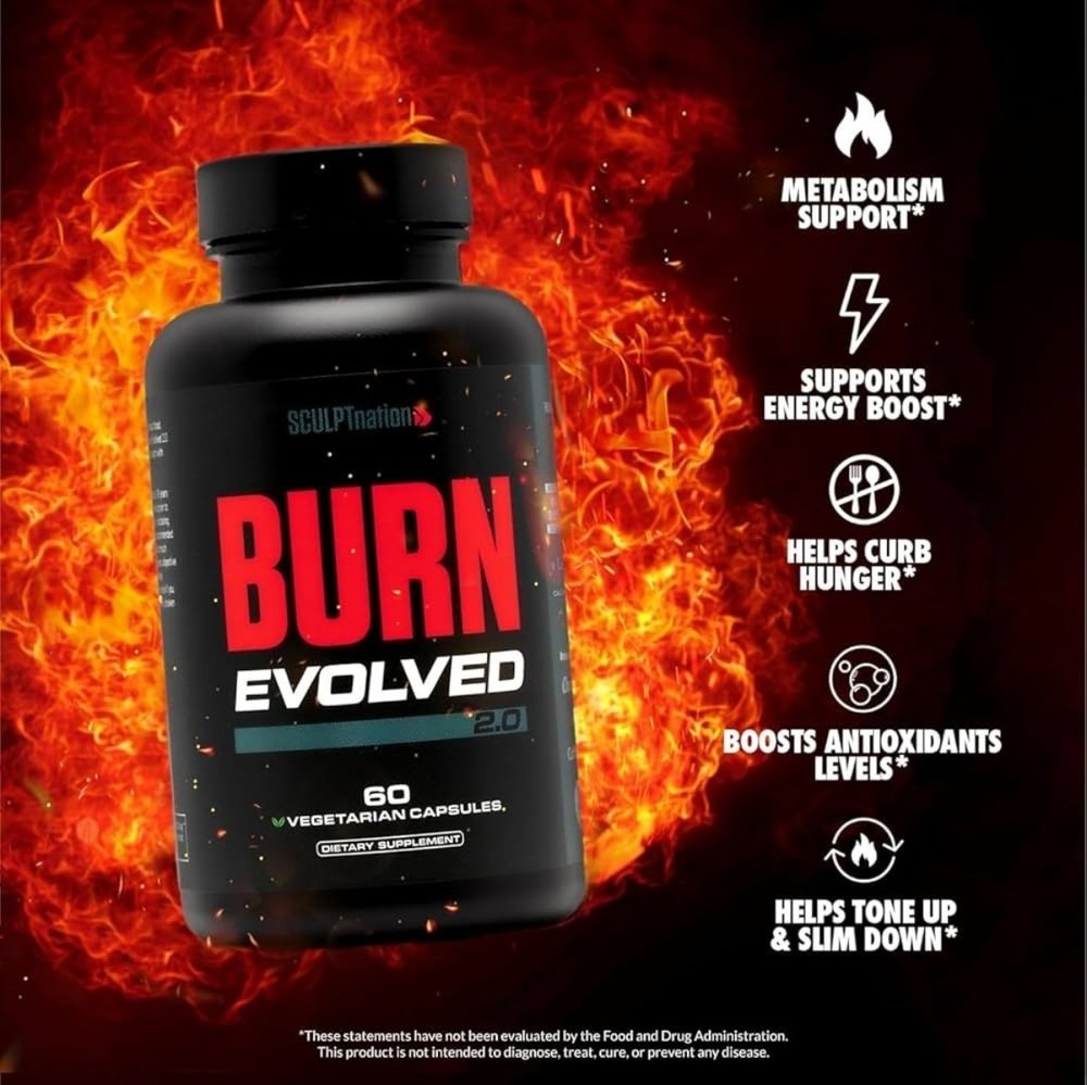 (2 Pack) Burn Evolved 2.0 SculptNation Fat Burner – 60 Capsules