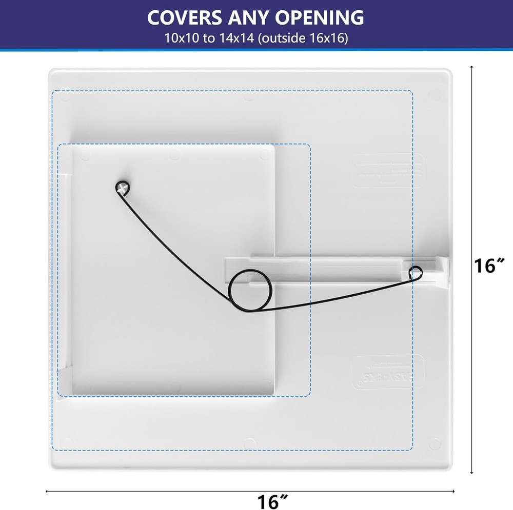 Durable Spring-Fit Access Panel 14"x14" - 16"x16" for Seamless Decor Integration