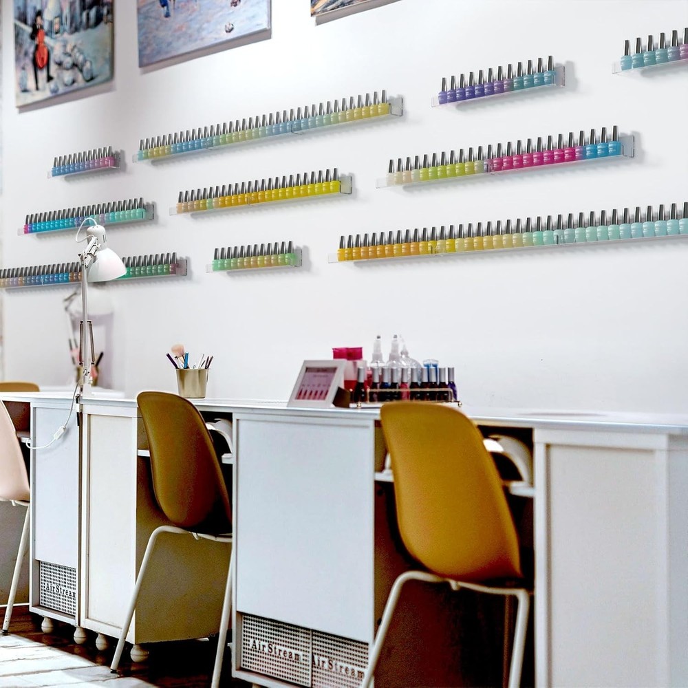 Modern Acrylic Nail Polish Display - Wall Mount Organizer