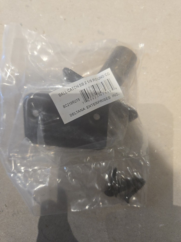 BC218RU19 Ball Catch; Round Corners; Black Finish