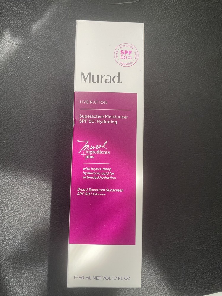 Murad Superactive Moisturizer SPF 50 Hydrating Moisturizer 1.7 oz AUTHENTIC BNIB