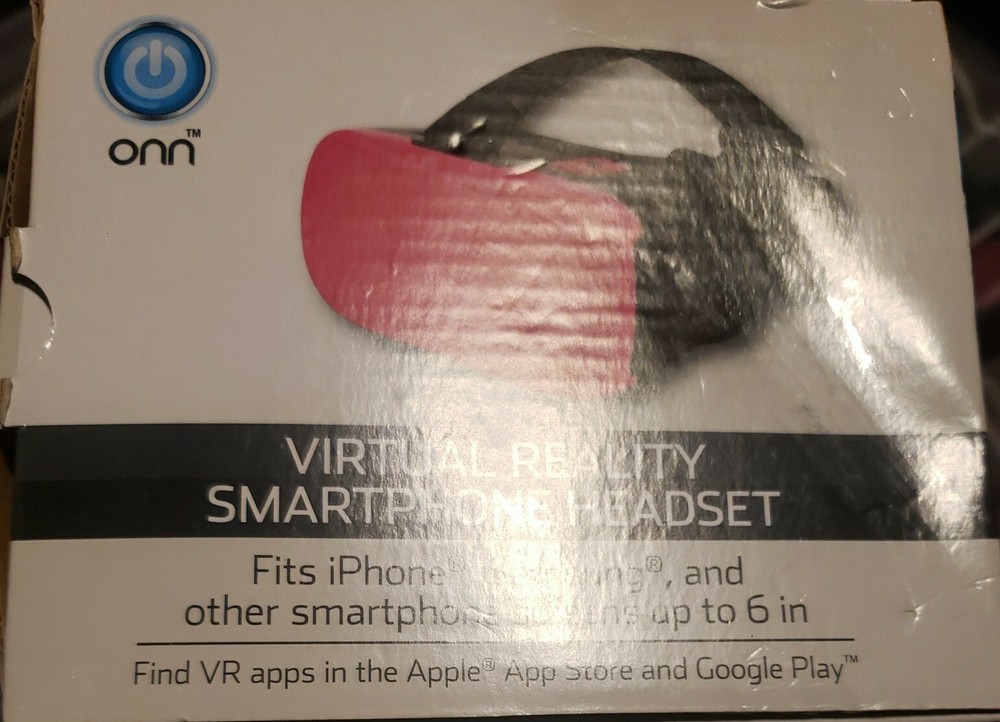 Onn Virtual Reality Smartphone Headset Goggles Pink