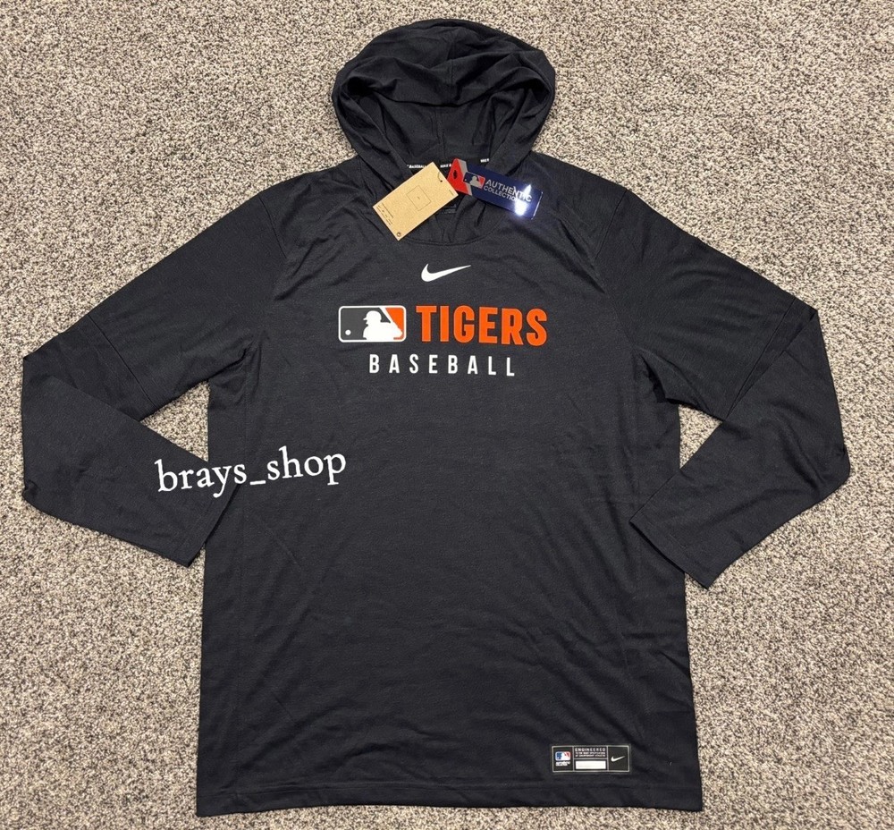 Detroit Tigers Nike Authentic Collection Tri-Blend Performance Pullover Hoodie