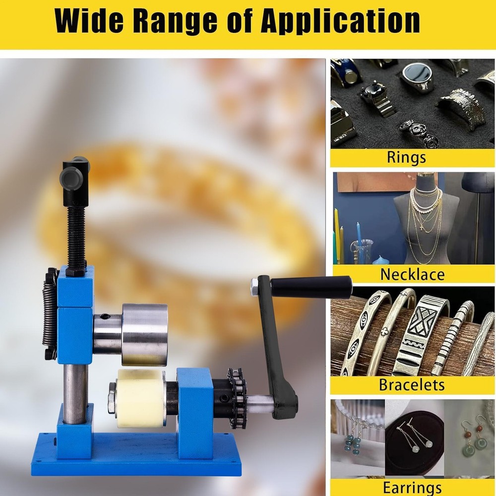 Hand Crank Ring Bracelet Press Bending Machine Making Tool Jewelry Ring Bender
