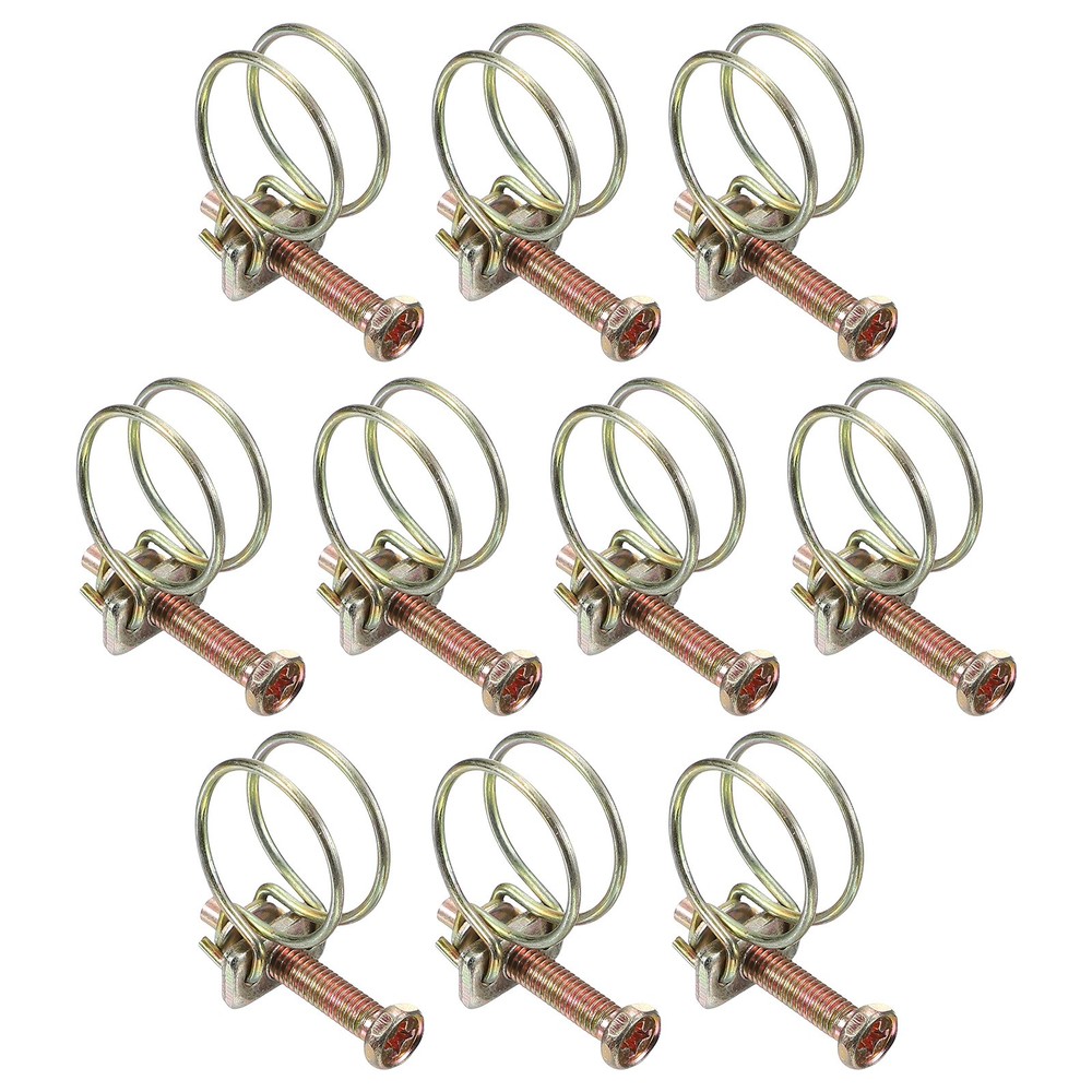 10Pcs 18-20mm Adjustable Double Wire Hose Clamp for Pump Hose
