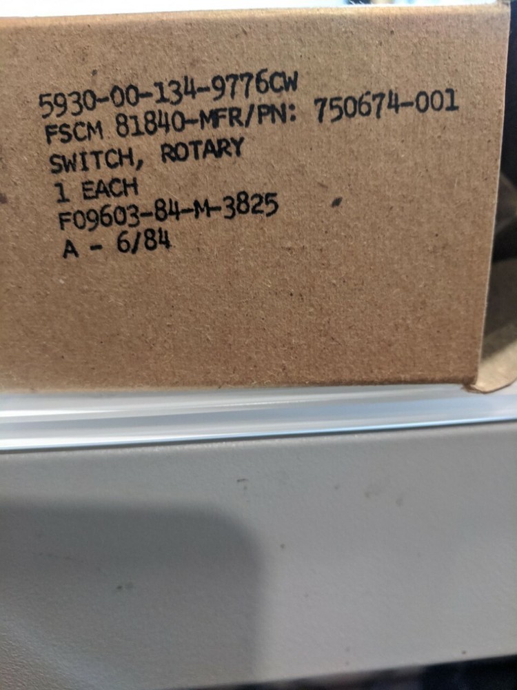 (10) LEDEX ROTARY SWITCH 750674-001 5930-00-134-9776