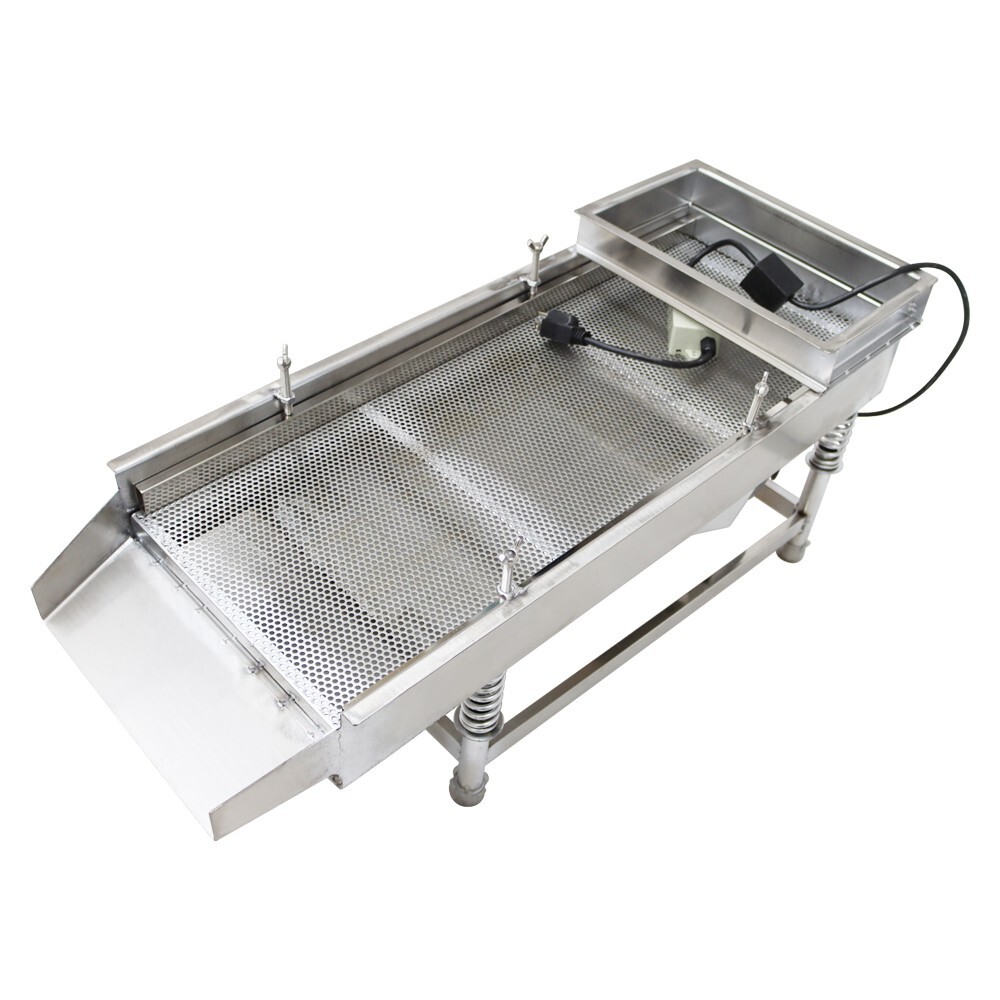 Single Layer Electric Straight Linear Vibrating Sieve Screen 4mm Screen 110V