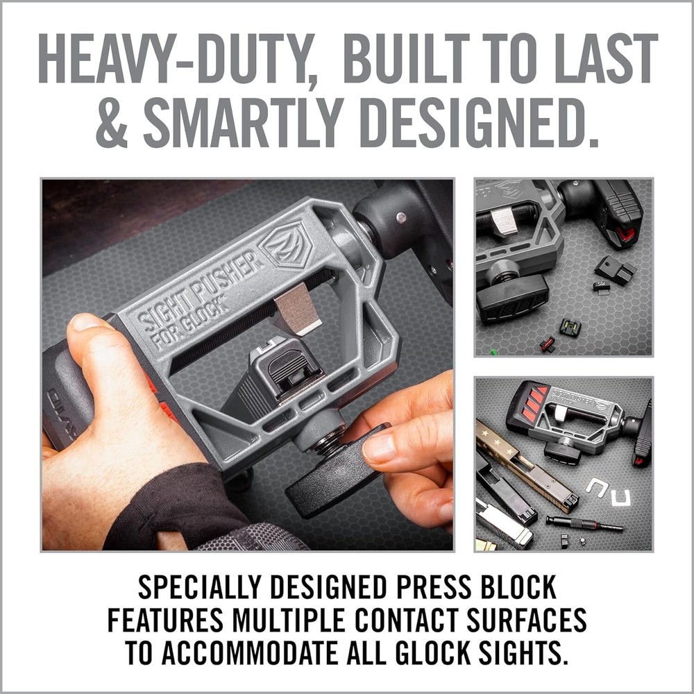 Real Avid Universal Glock Sight Pusher | Front and Rear Sight Tool for Glock