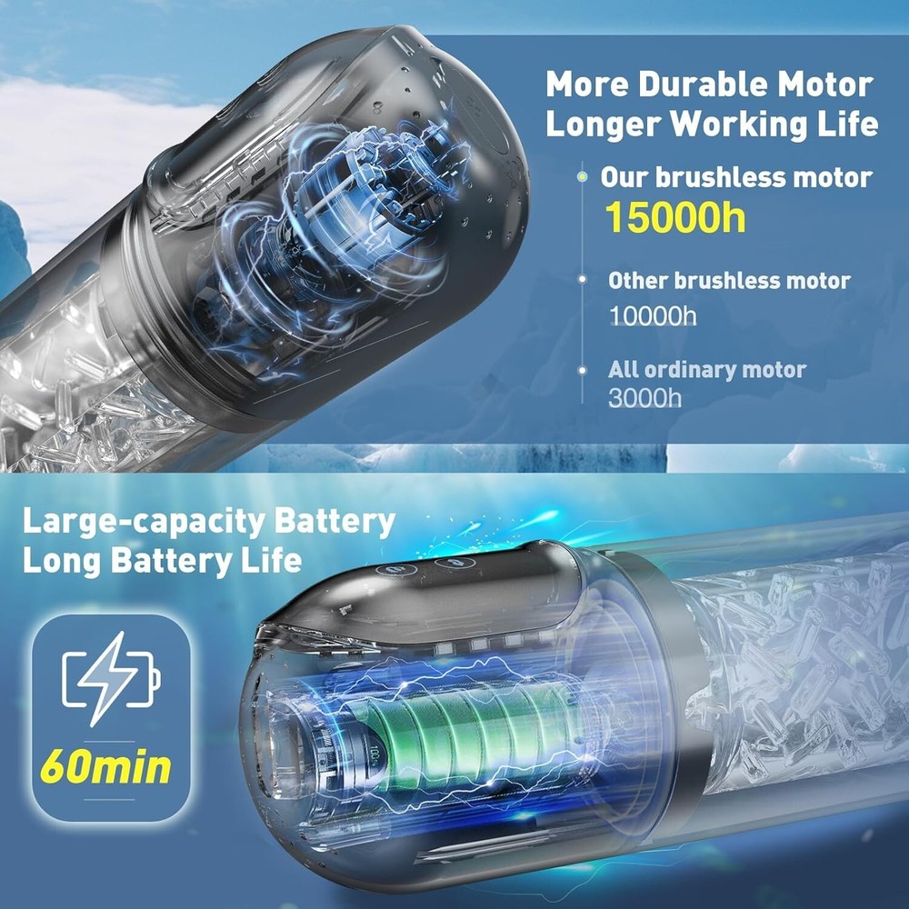Male Masturbaters Automatic HandsFree Rotating Cup Thrusting Stroker Lubricants