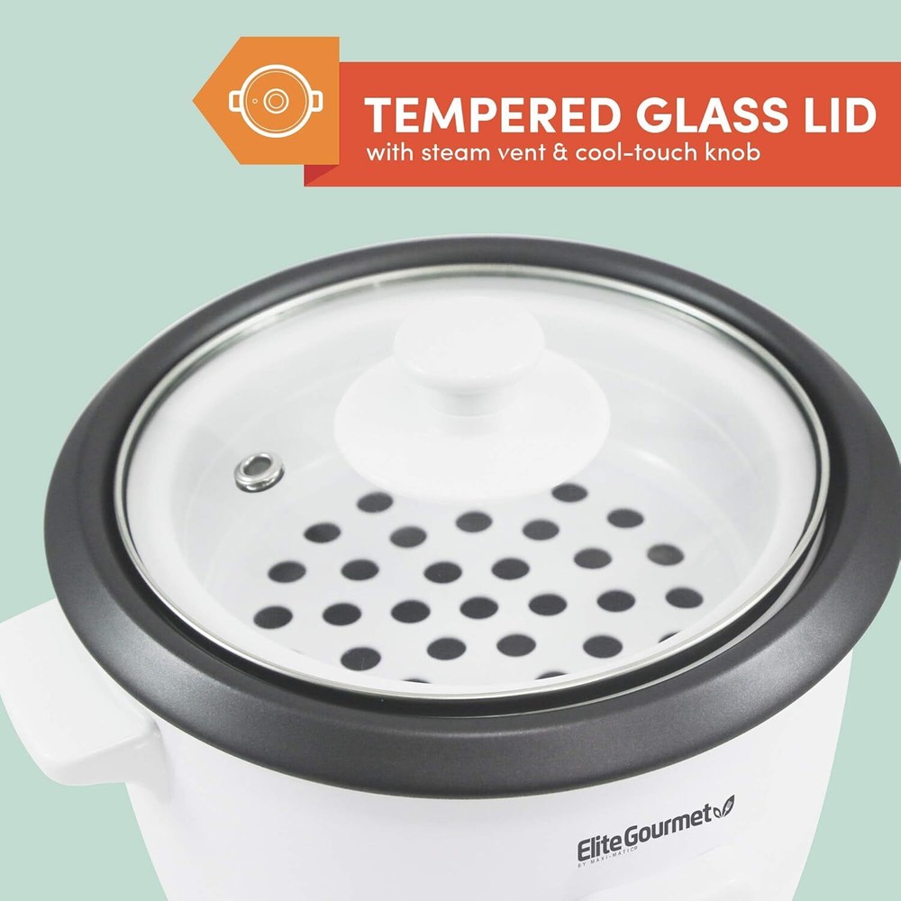Rice cooker with non-stick interior and keep warm function