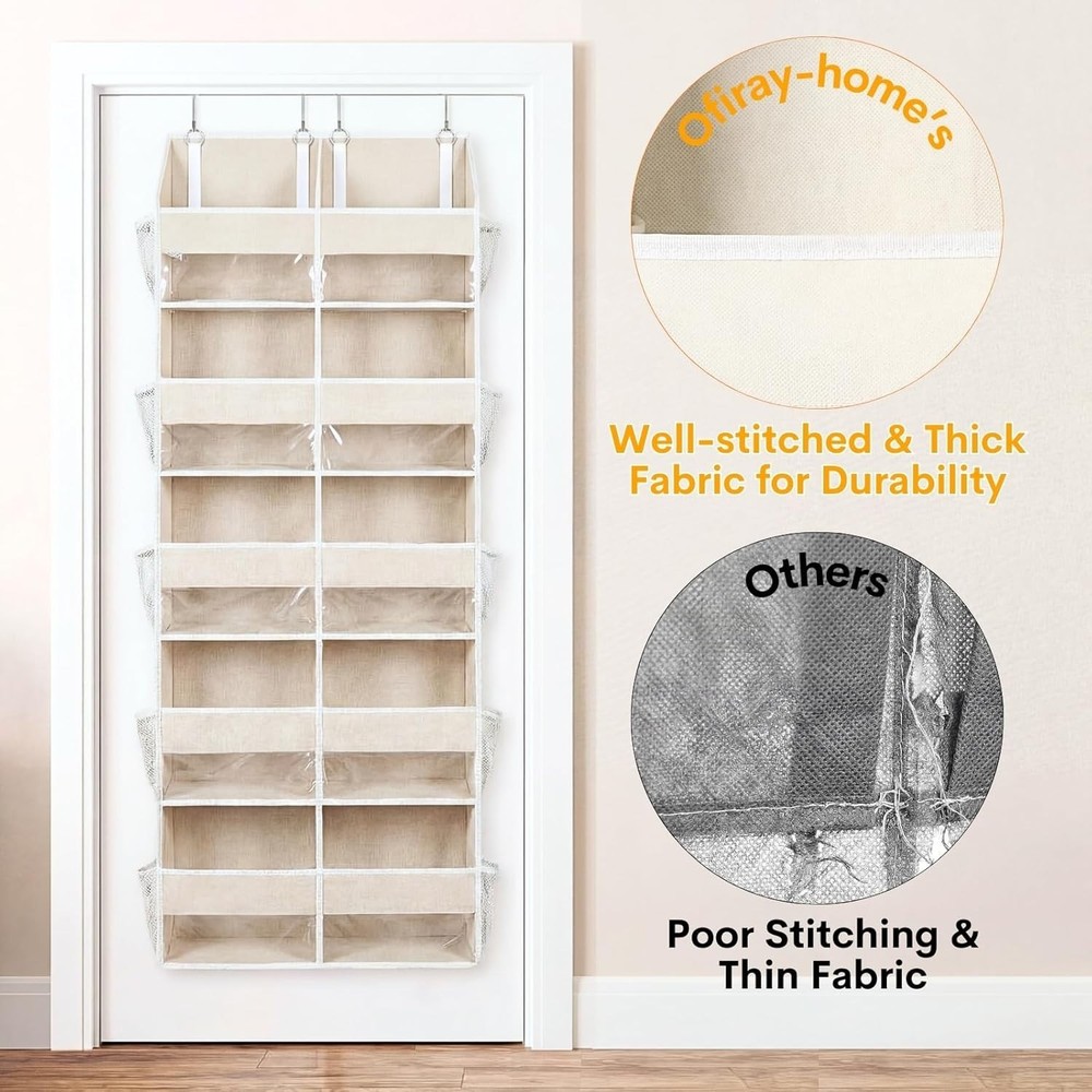 Space-Saving 5-Tier Door Organizer with 80 lbs Capacity - Versatile Storage