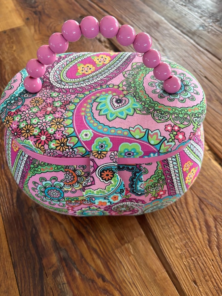 Pink Paisley Sewing Box