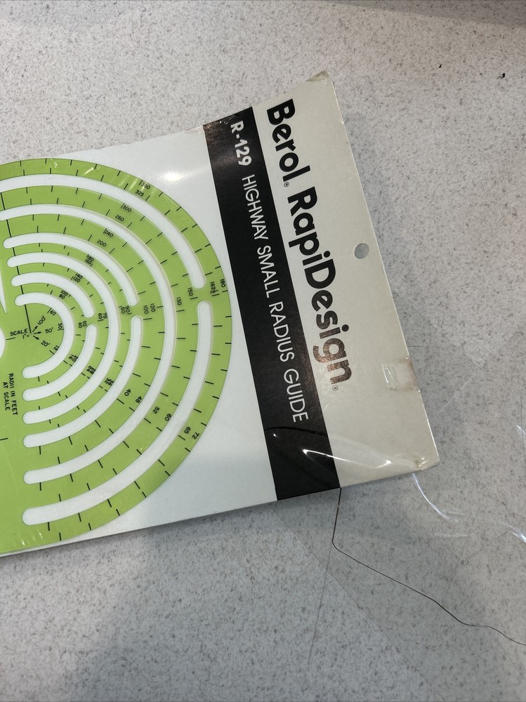 Berol RapiDesign R-129 Highway Small Radius Guide Template