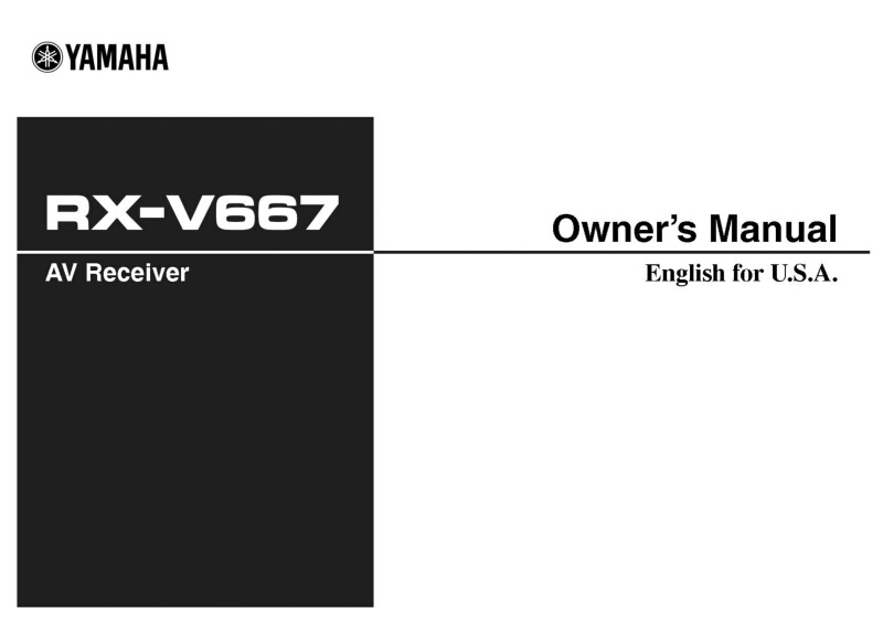 Yamaha RX-V667 Receiver Owners Manual