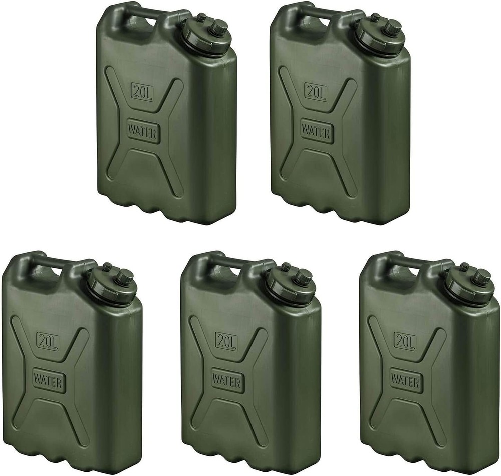 Scepter BPA Durable Portable Water Storage Container, Green (5 Pack)