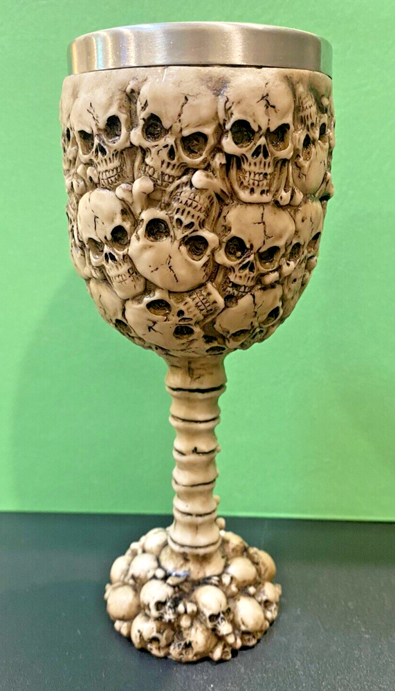 Halloween Decorative Multi Skull and Spine Goblet