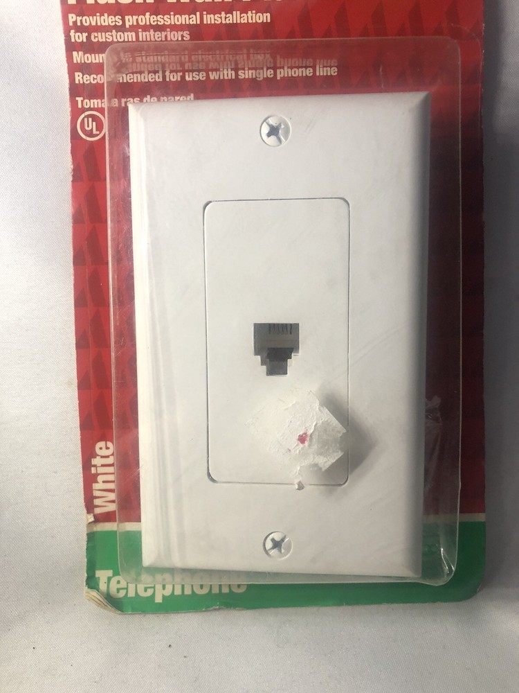 Ace Hardware 36316 Telephone Wall Plate White New In Package