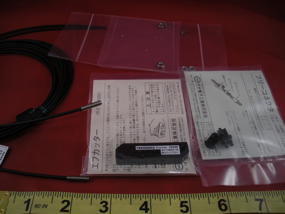 Takex FT105BC Sensor Through Beam Cable Pair Takenaka Threaded M4 Nib New
