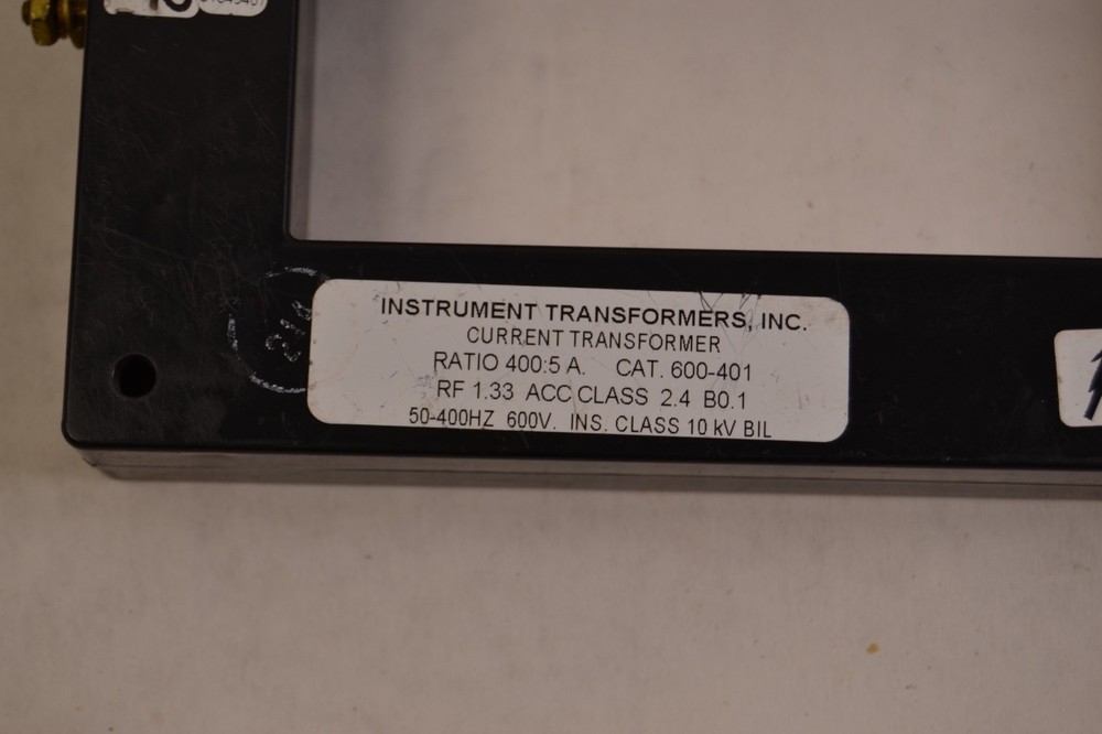 Instrument Transformers Inc. CAT. 600-401 Current Transformer - 400:5 A