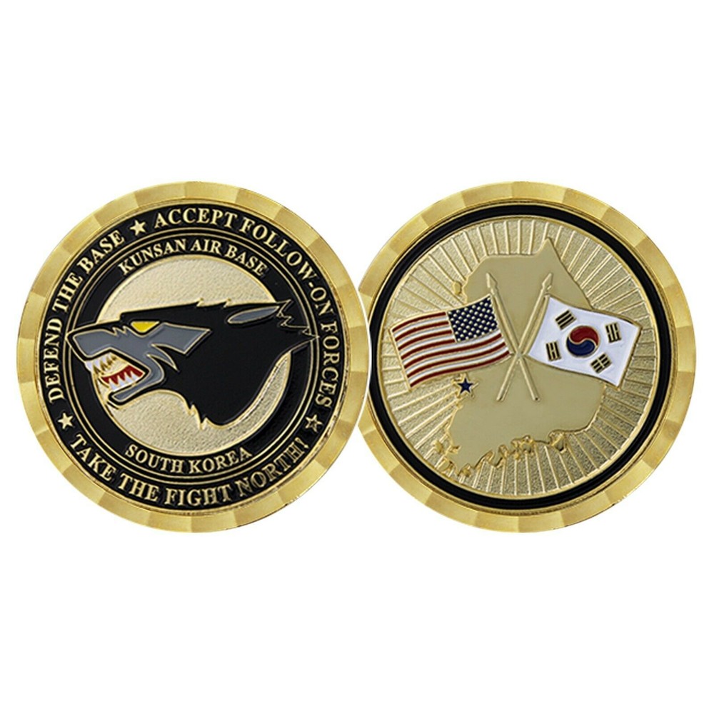 Challenge Coin KUNSAN AIR FORCE BASE WOLF CHALLENGE COIN