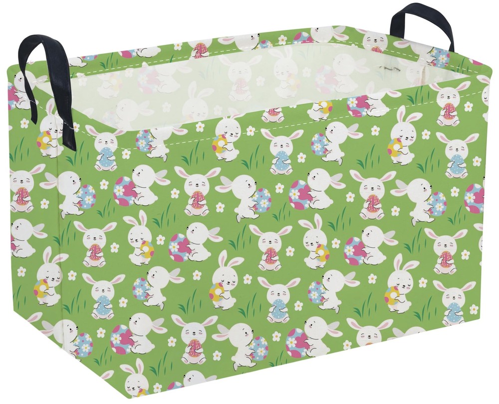 Sanjiaofen Rectangular Easter Baskets, Easket Basket for Kids.Cute Storage Ba...