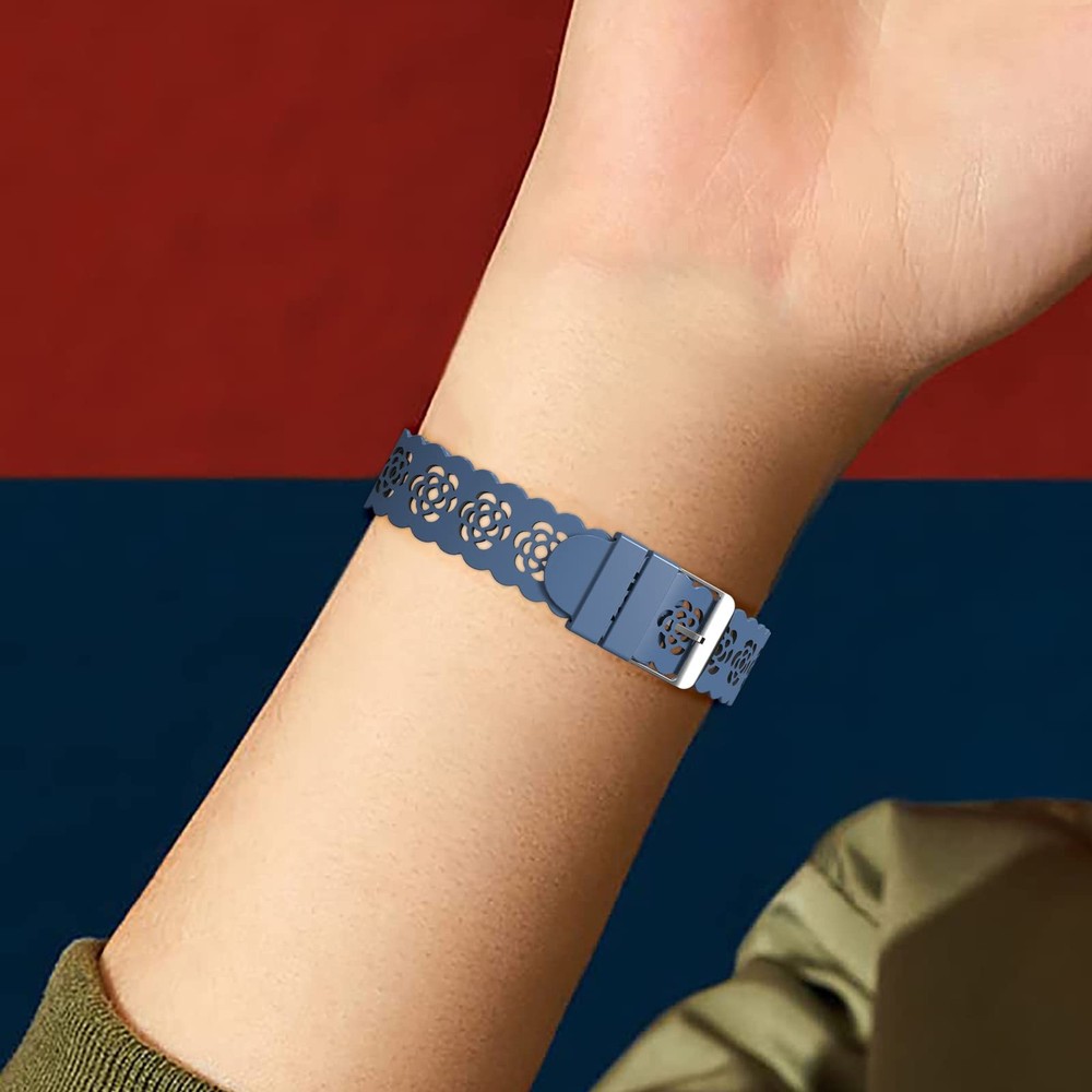 Silicone Bands Compatible with Fitbit Versa 4/Versa 3/Sense 2/Sense, Soft Bre...