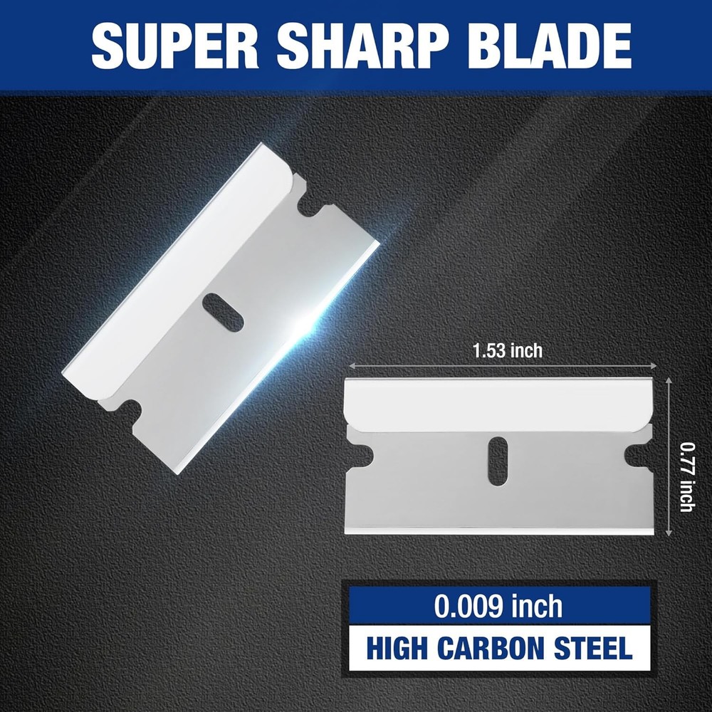 WORKPRO 1000PC Single Razor Edge Blades Industrial Scraper One Edge Razor Blades