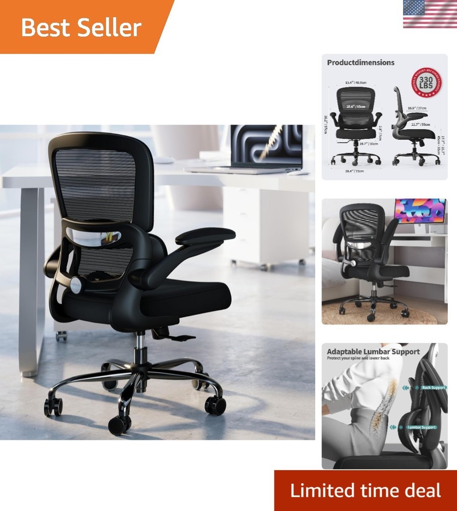 Adjustable Mesh Computer Chair with Rolling Wheels - Perfect for Gaming & Office