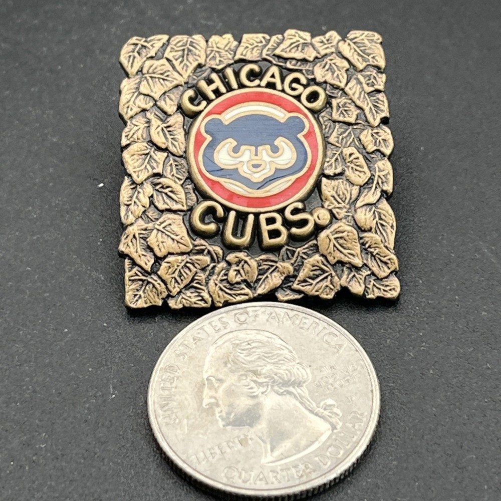MLB Baseball Chicago Cubs Bronze Tone Lapel Hat Pin LE 5000