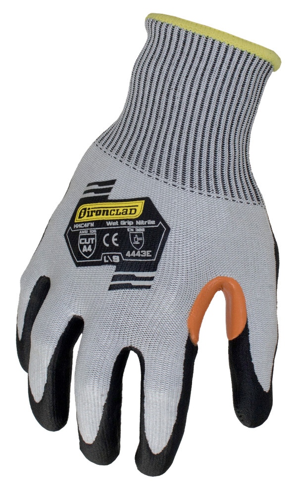 (12 PAIR) IronClad KKC4FN Command Knit Gloves A4 Cut Foam Nitrile - Select Size