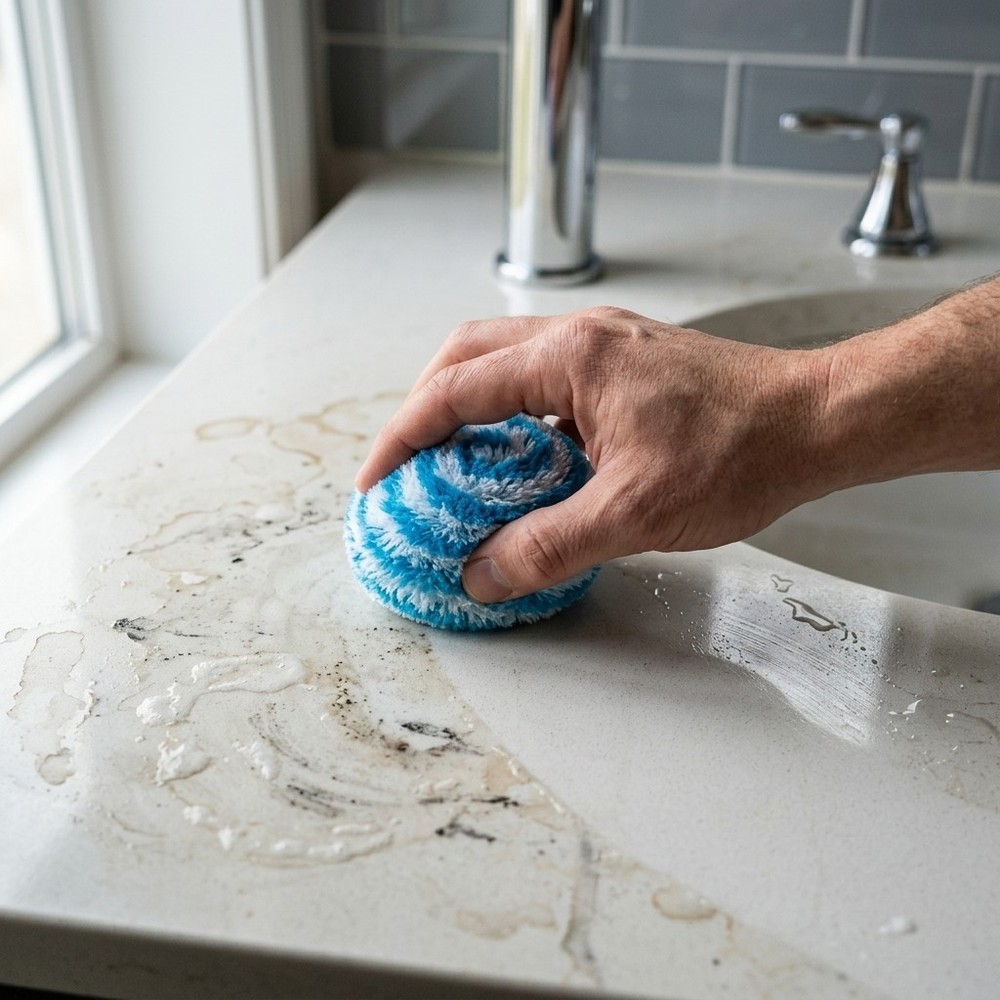 1Pc Hygiene Bathroom Cleaning Brush Soft Microfiber Sink Cleaner
