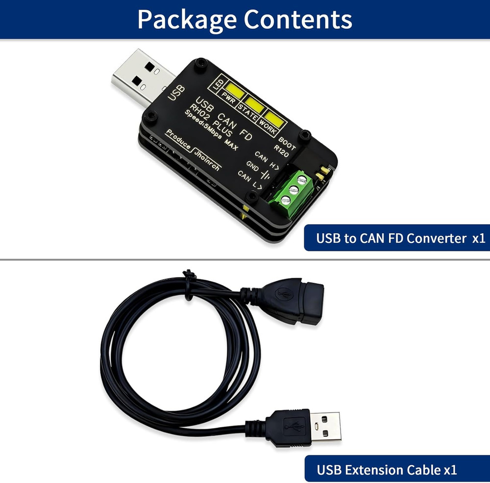 USB to CAN FD Converter Adapter Based on Canable 2.0 Supports 5 Mbps