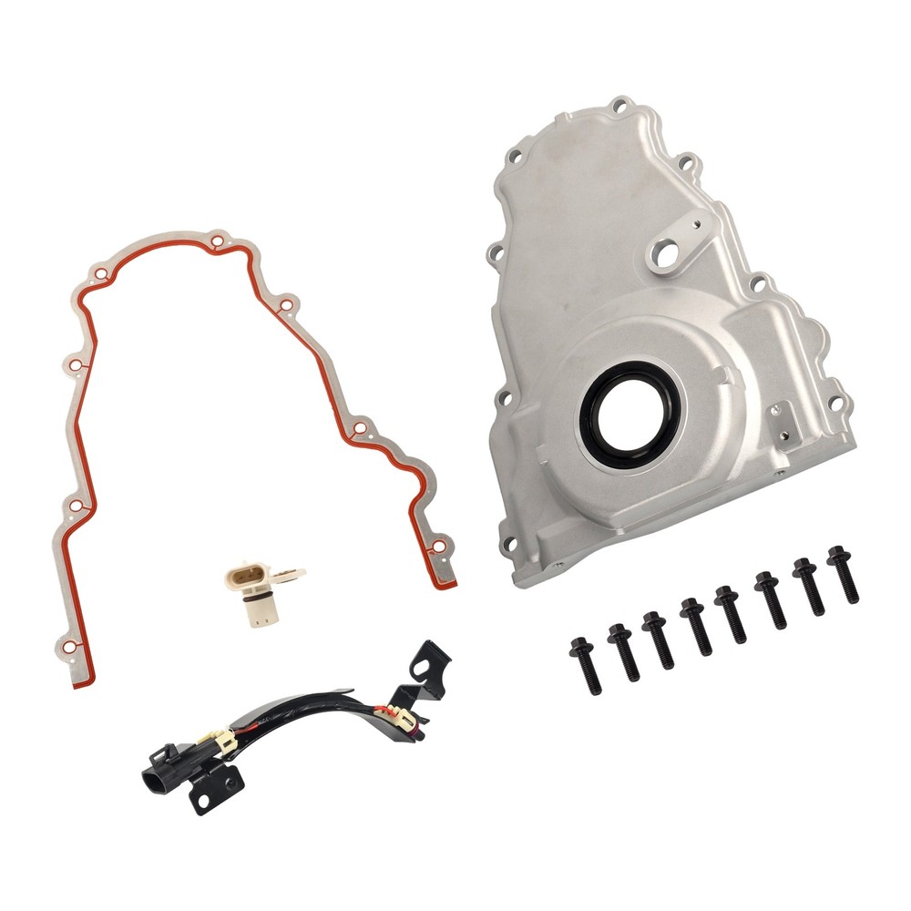 For Chevy LS2 LS3 Gen IV Engine Front Timing Cover w/ Cam Sensor & Harness Wire