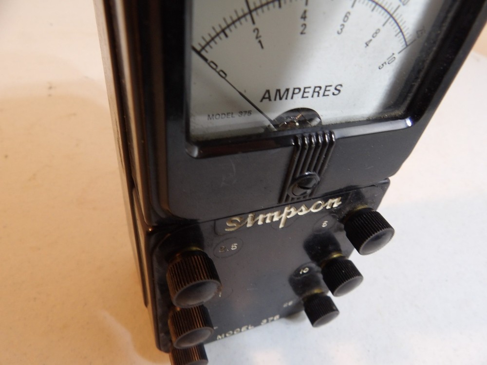 Vintage Simpson Model 375 Amp Meter ( untested )