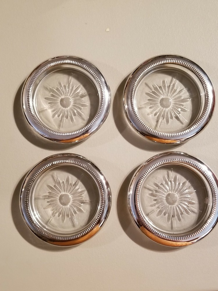 Silverplate Coasters. Made In Italy